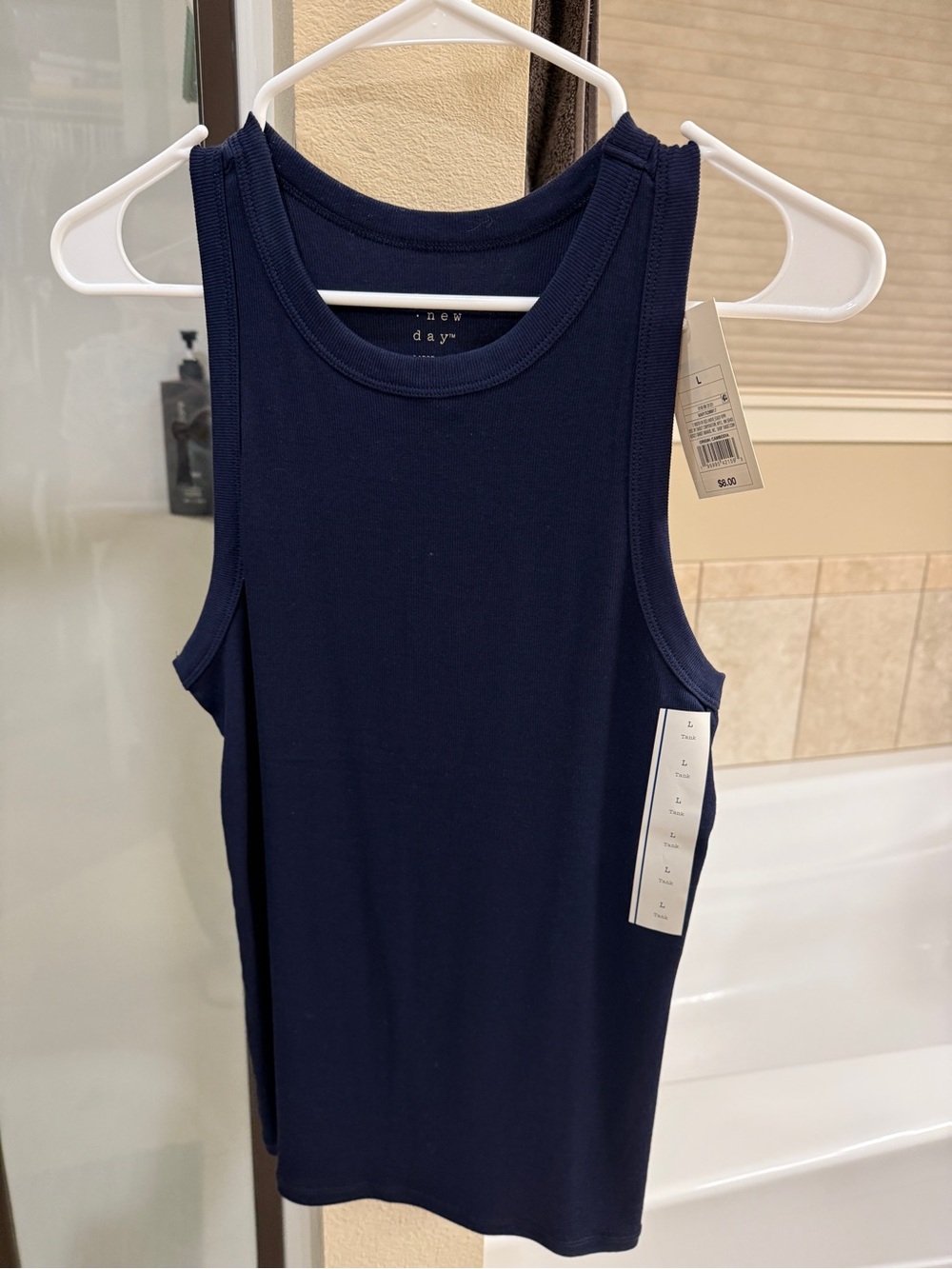 a new day Navy Sleeveless Ribbed Tank